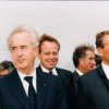 1994 - Avec Edouard Balladur et François Léotard sur le porte-avion Foch lors du cinquantième anniversaire